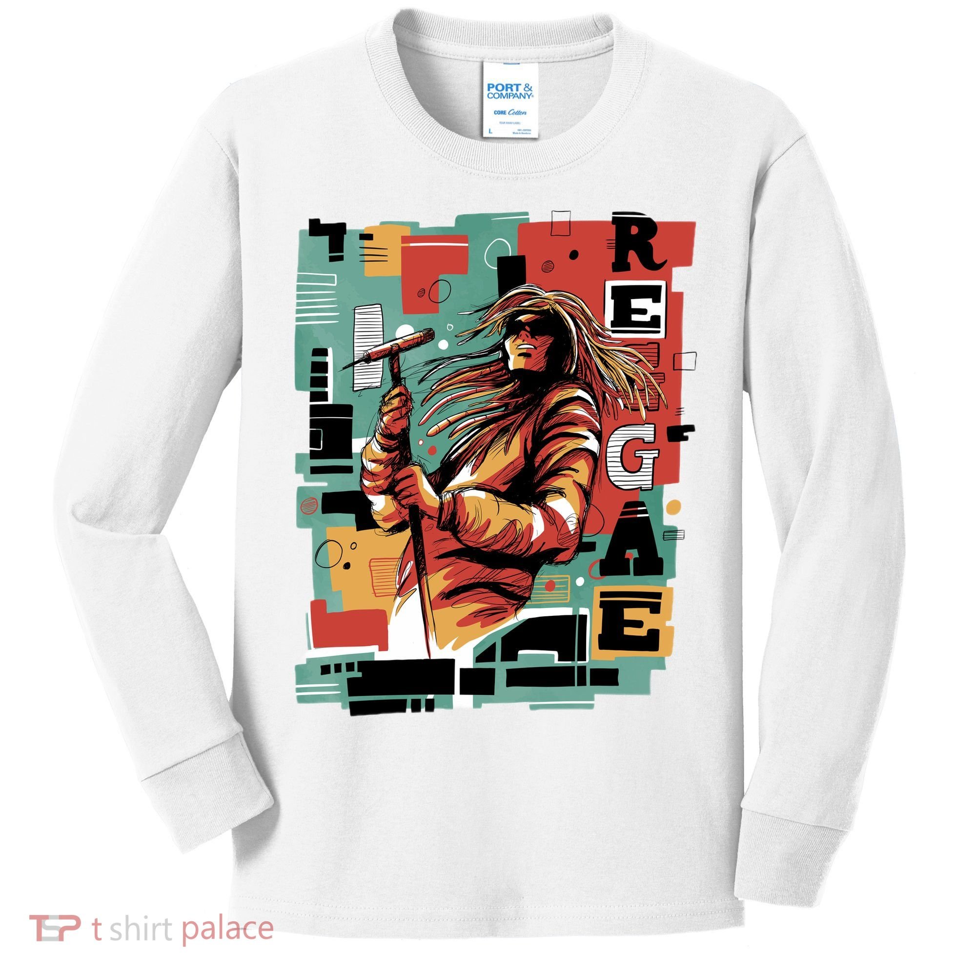 Retro Reggae Kids Long Sleeve Shirt