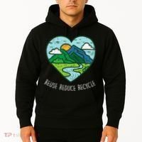 Reuse Reduce Recycle Earth Day Environmentalist Gift Hoodie thumb 2