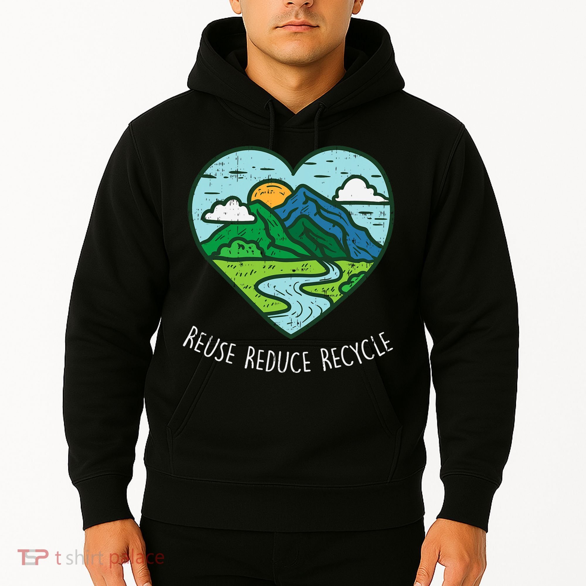 Reuse Reduce Recycle Earth Day Environmentalist Gift Hoodie