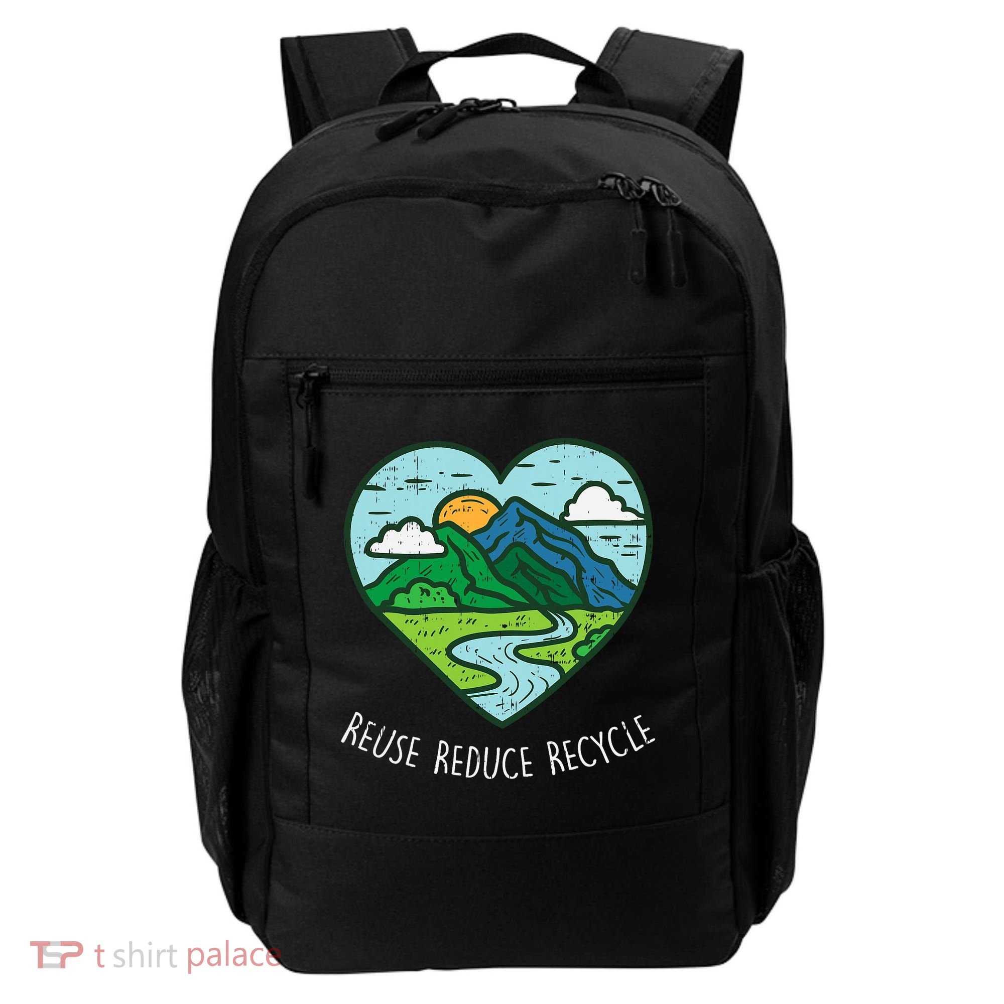 Reuse Reduce Recycle Earth Day Environmentalist Gift Backpack