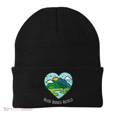 Reuse Reduce Recycle Earth Day Environmentalist Gift Beanie