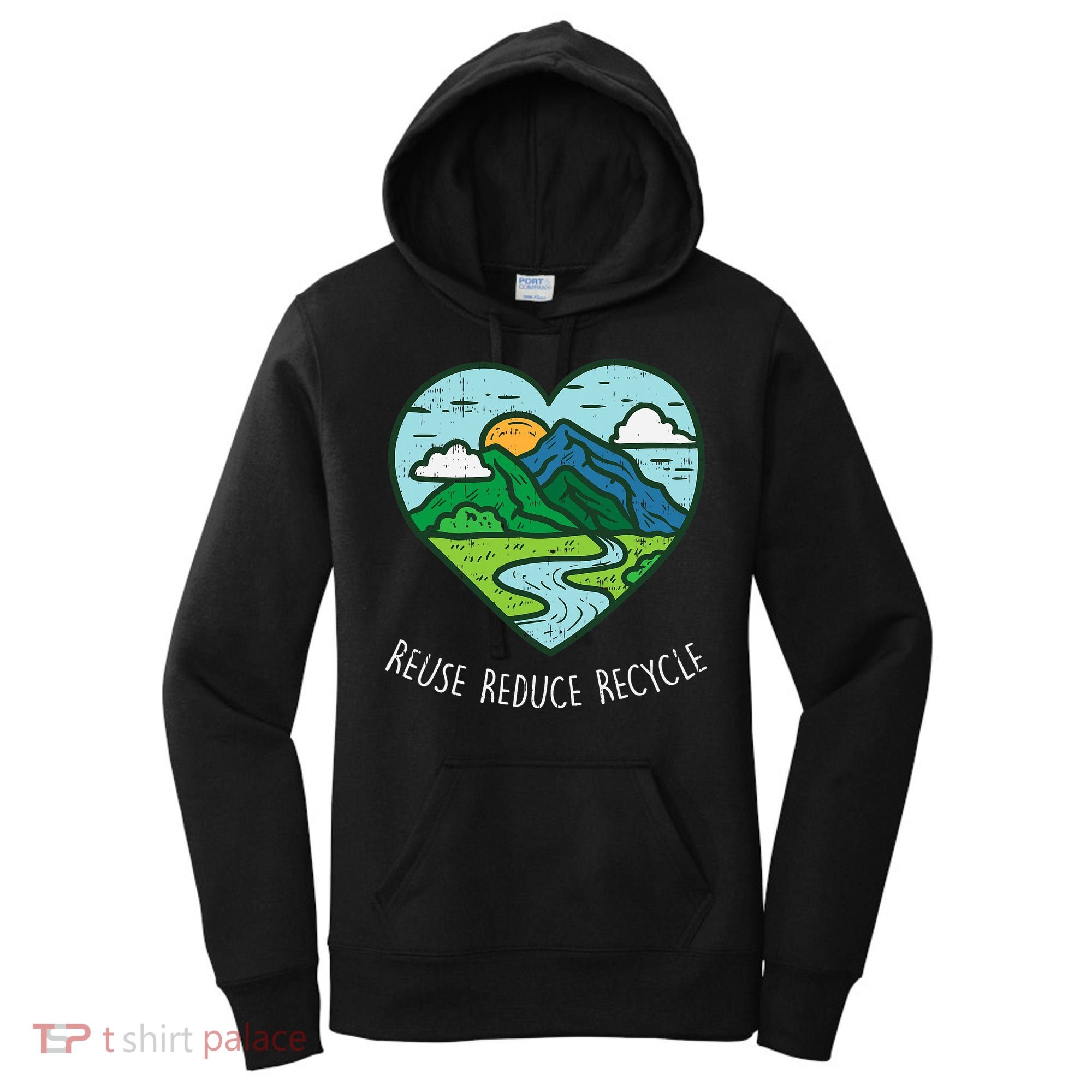 Reuse Reduce Recycle Earth Day Environmentalist Gift Women's Hoodie