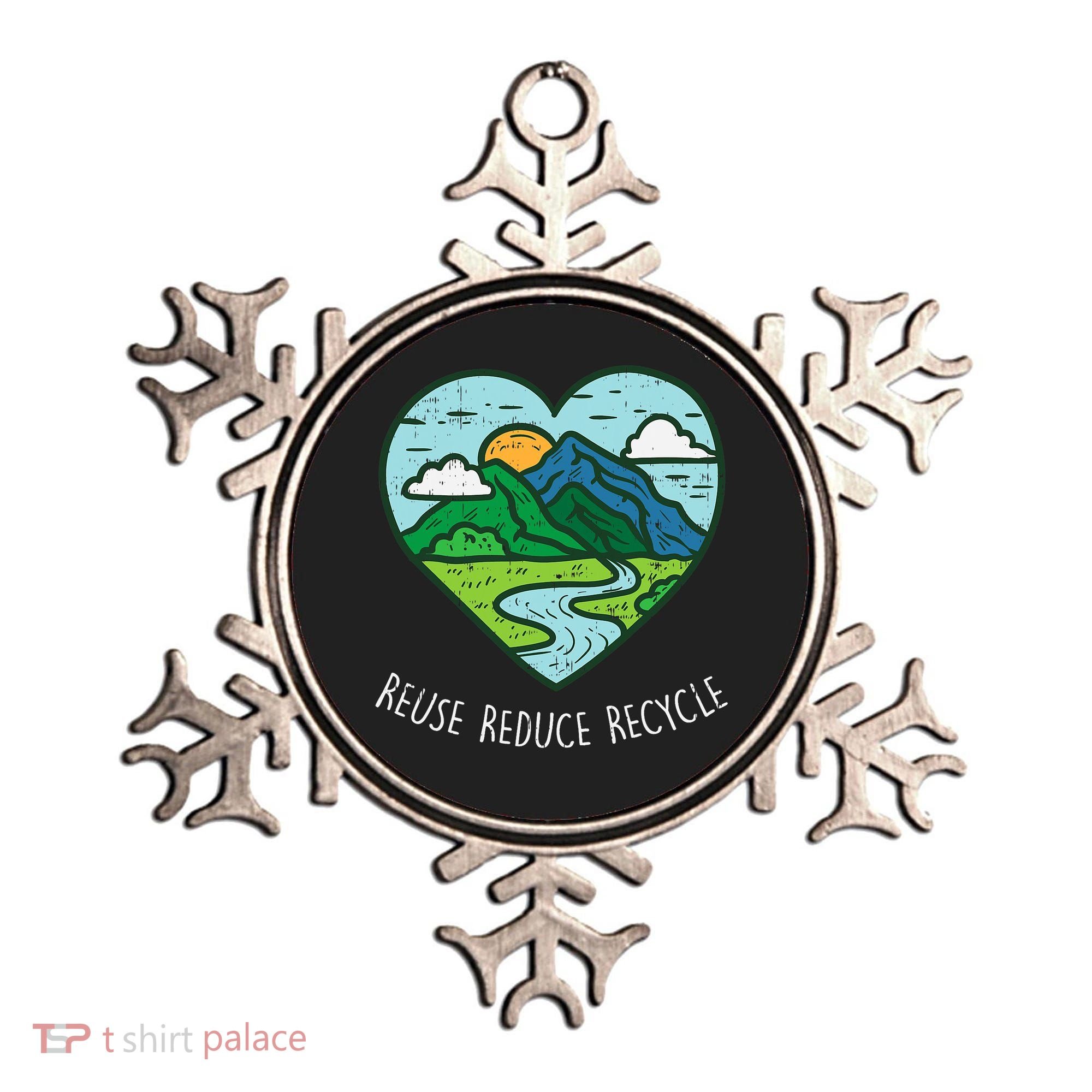 Reuse Reduce Recycle Earth Day Environmentalist Gift Ornament