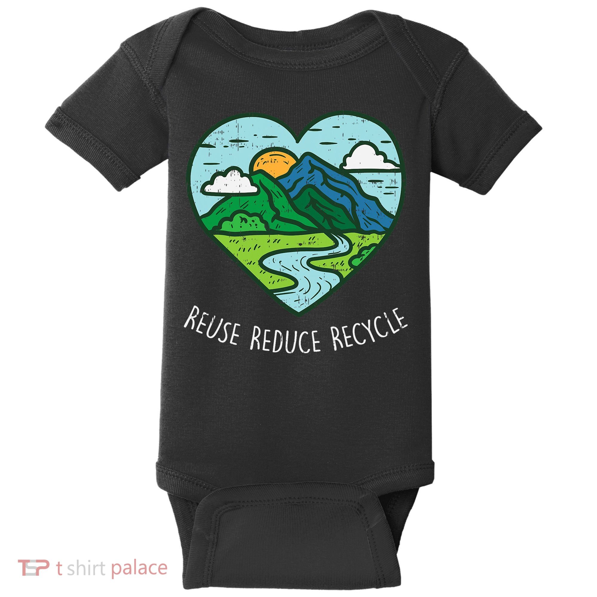 Reuse Reduce Recycle Earth Day Environmentalist Gift Baby Bodysuit