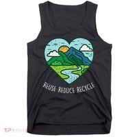 Reuse Reduce Recycle Earth Day Environmentalist Gift Tank Top thumb 0
