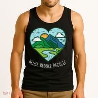 Reuse Reduce Recycle Earth Day Environmentalist Gift Tank Top thumb 3