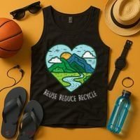 Reuse Reduce Recycle Earth Day Environmentalist Gift Tank Top thumb 4