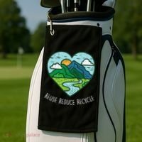 Reuse Reduce Recycle Earth Day Environmentalist Gift Golf Towel thumb 2