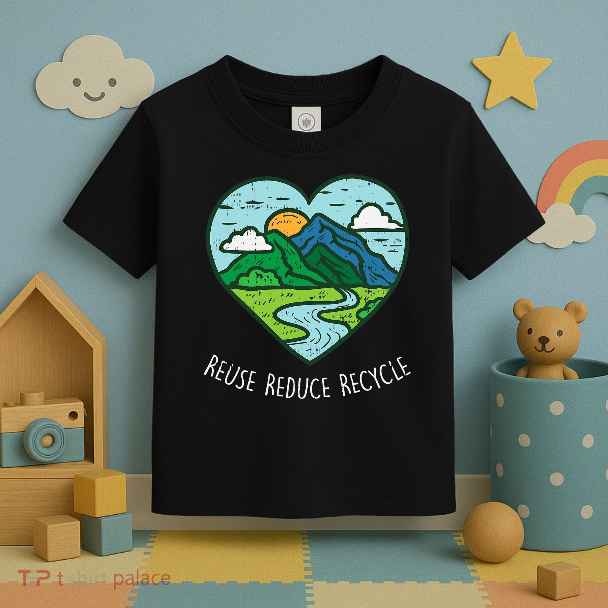 Reuse Reduce Recycle Earth Day Environmentalist Gift Toddler T-Shirt