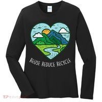 Reuse Reduce Recycle Earth Day Environmentalist Gift Women's Long Sleeve Shirt thumb 0