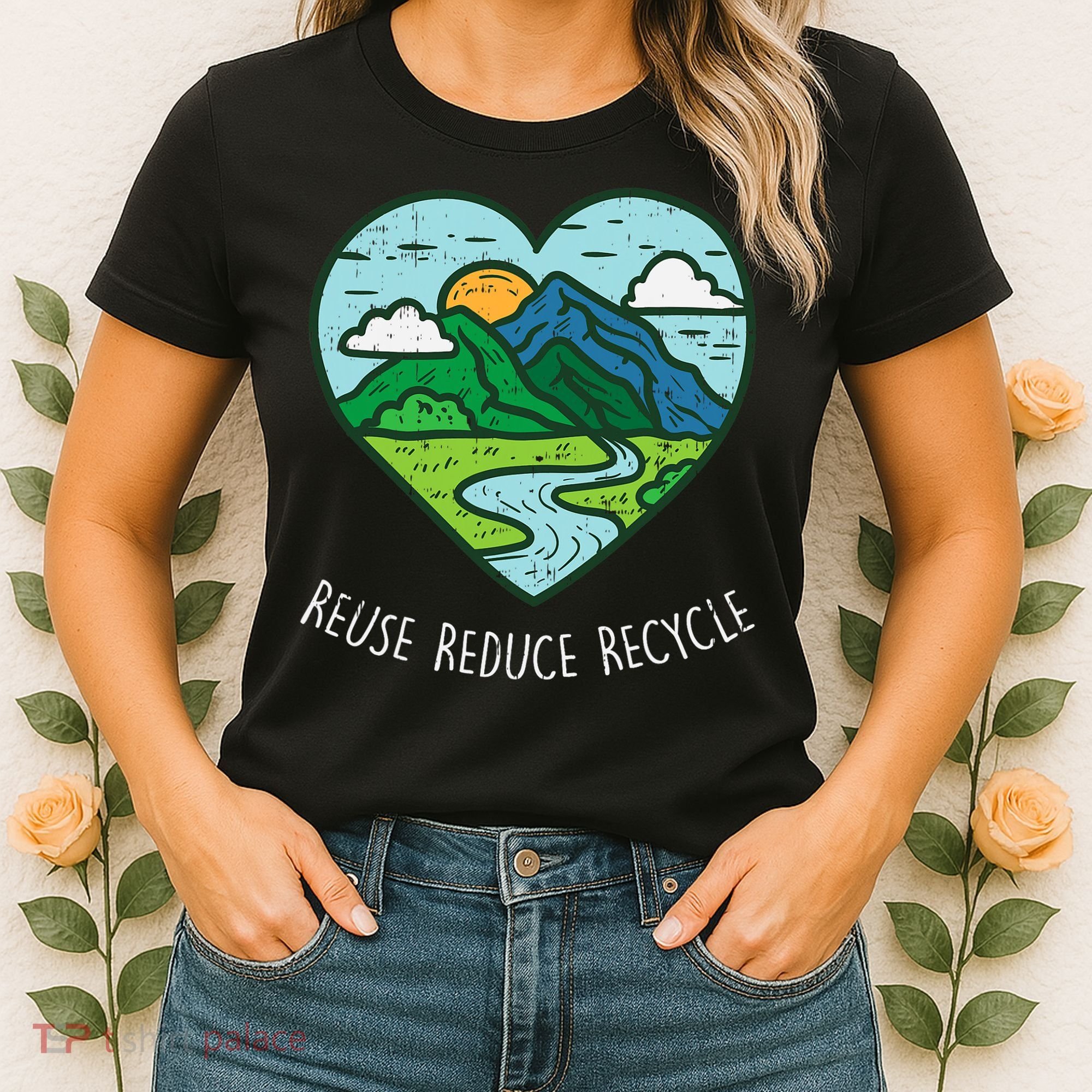 Reuse Reduce Recycle Earth Day Environmentalist Gift Women's T-Shirt