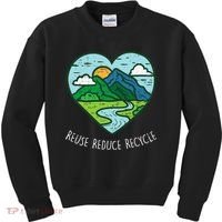 Reuse Reduce Recycle Earth Day Environmentalist Gift Kids Sweatshirt thumb 0