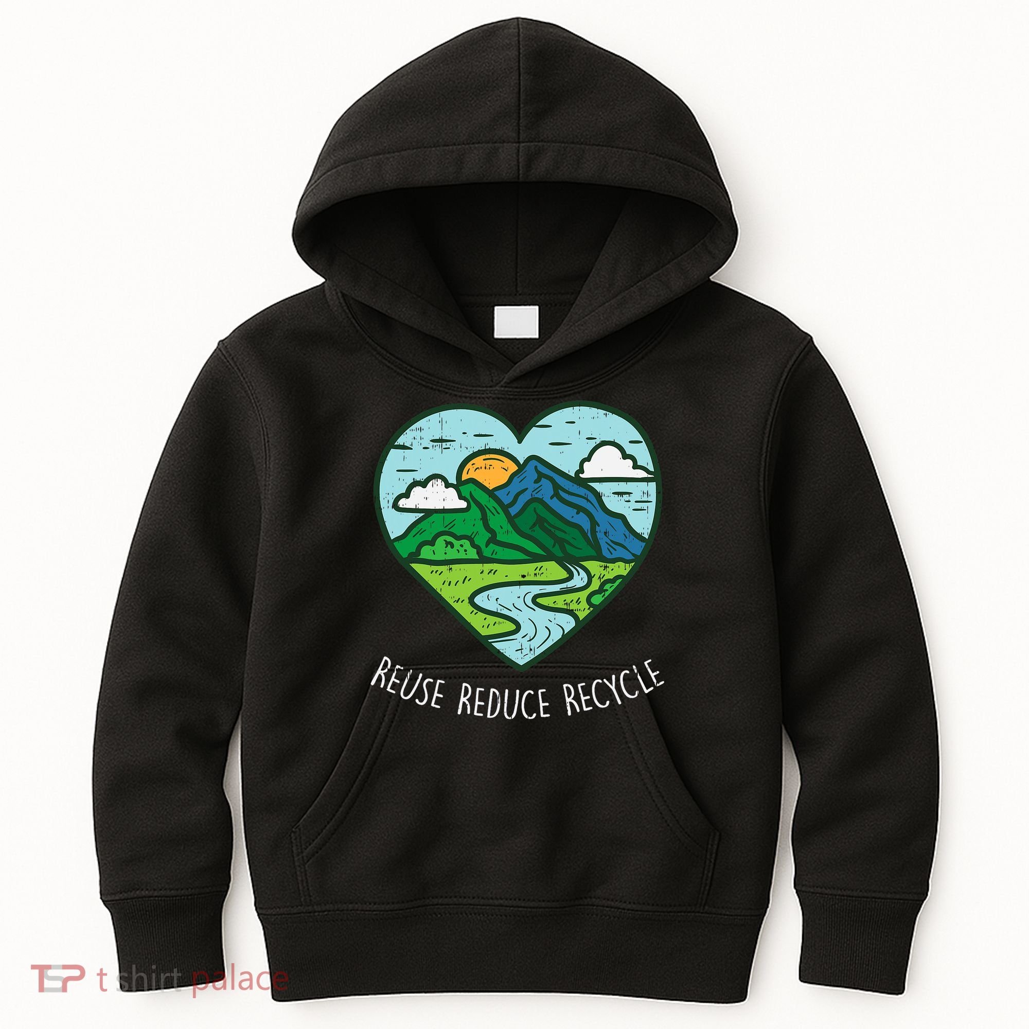 Reuse Reduce Recycle Earth Day Environmentalist Gift Kids Hoodie