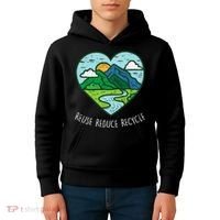 Reuse Reduce Recycle Earth Day Environmentalist Gift Kids Hoodie thumb 4