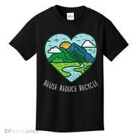 Reuse Reduce Recycle Earth Day Environmentalist Gift Kids T-Shirt thumb 0