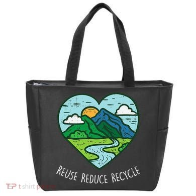 Reuse Reduce Recycle Earth Day Environmentalist Gift Tote Bag