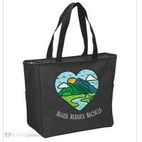 Reuse Reduce Recycle Earth Day Environmentalist Gift Tote Bag thumb 2