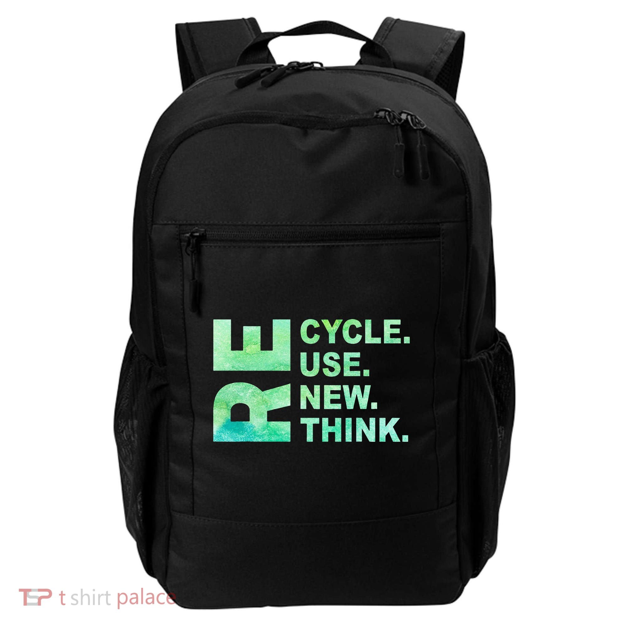 Recycle Reuse Renew Rethink Earth Day Environmental Activism 3 Backpack