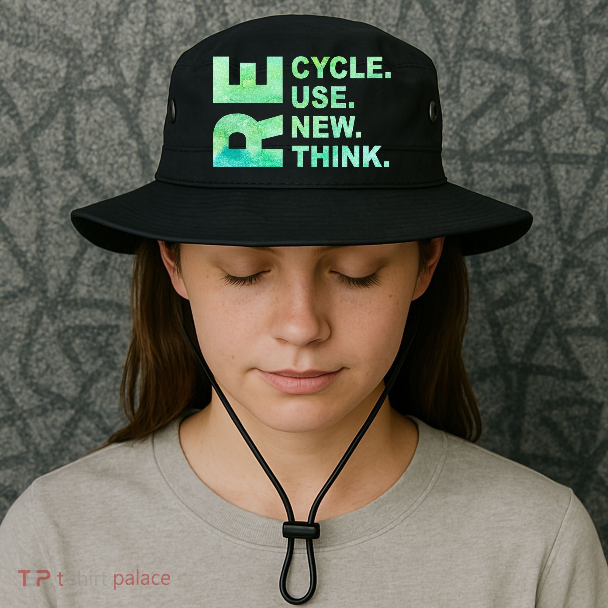 Recycle Reuse Renew Rethink Earth Day Environmental Activism 3 Bucket Hat