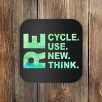 Recycle Reuse Renew Rethink Earth Day Environmental Activism 3 Coaster thumb 0