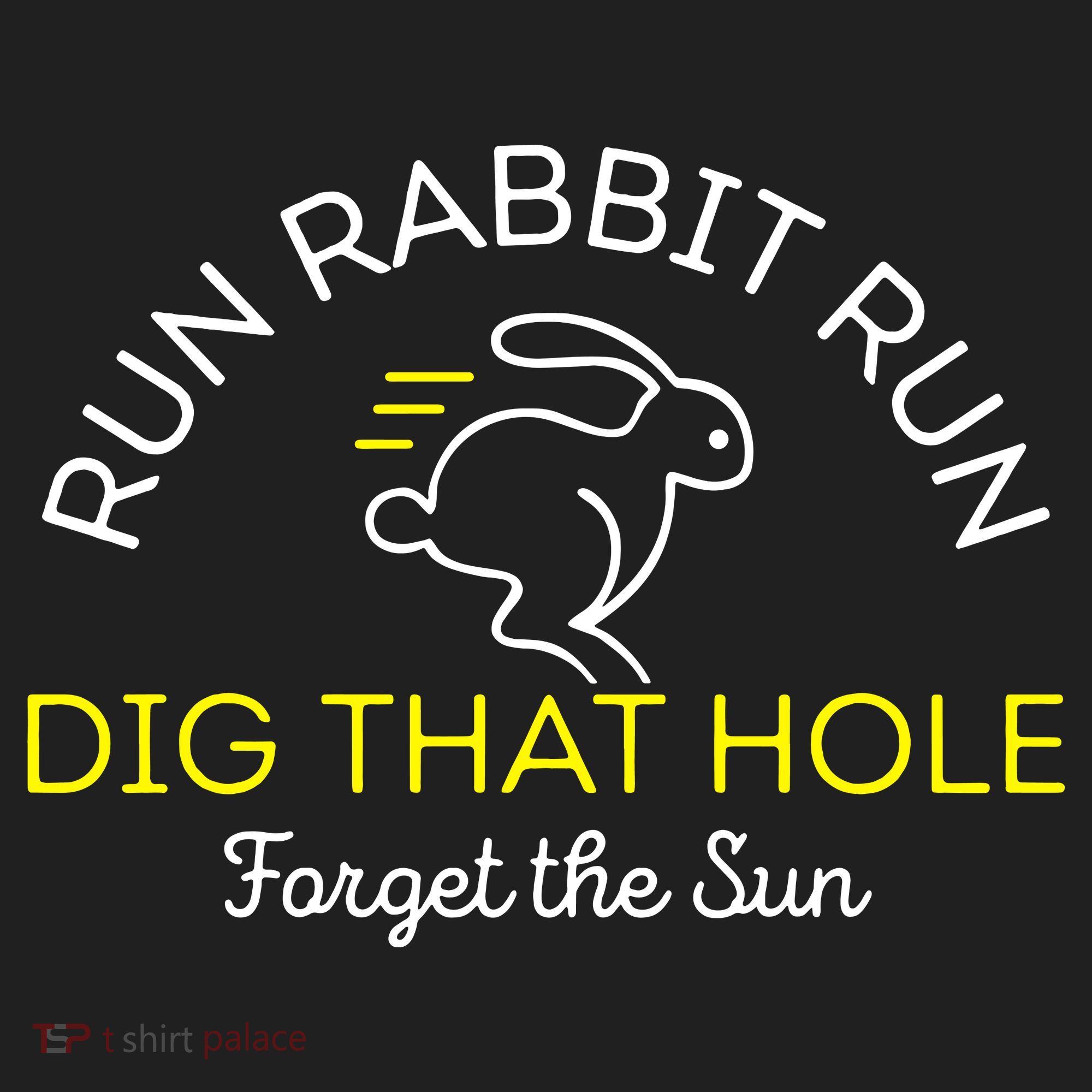 Run Rabbit Run Dig That Hole Golf Towel