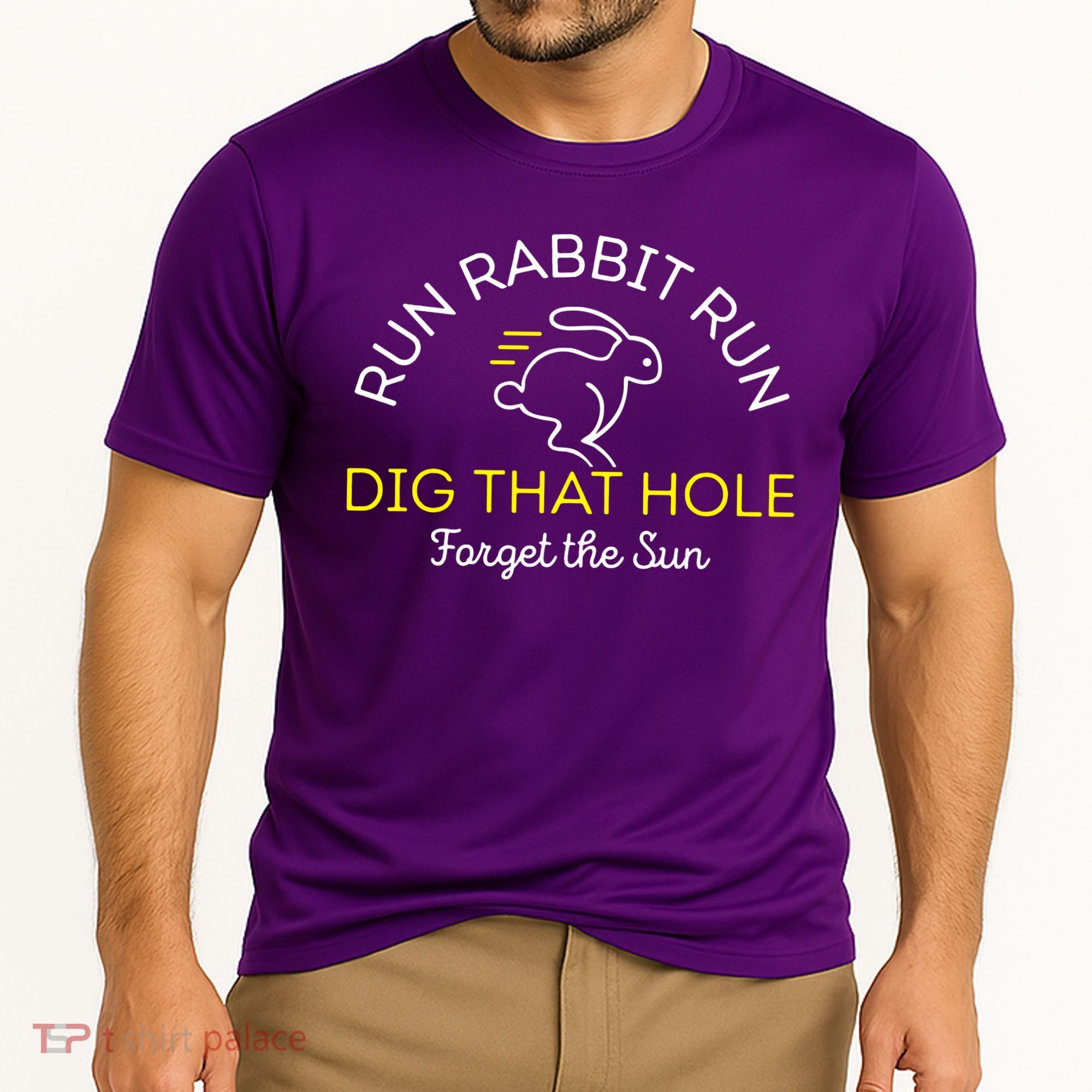 Run Rabbit Run Dig That Hole Cooling Performance Crew T-Shirt