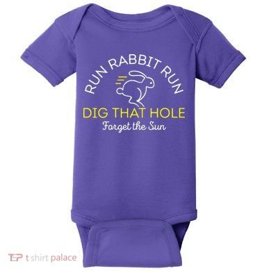 Run Rabbit Run Dig That Hole Baby Bodysuit