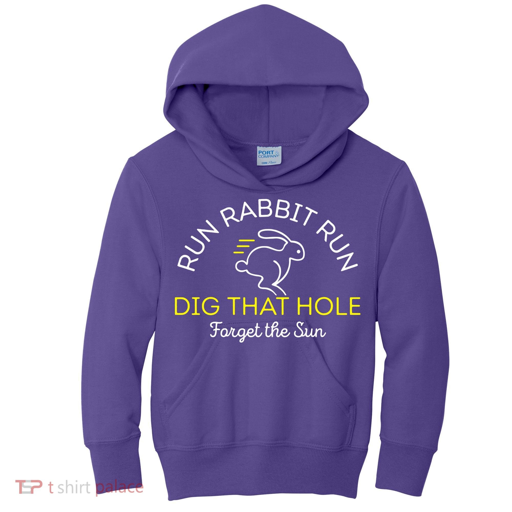 Run Rabbit Run Dig That Hole Kids Hoodie
