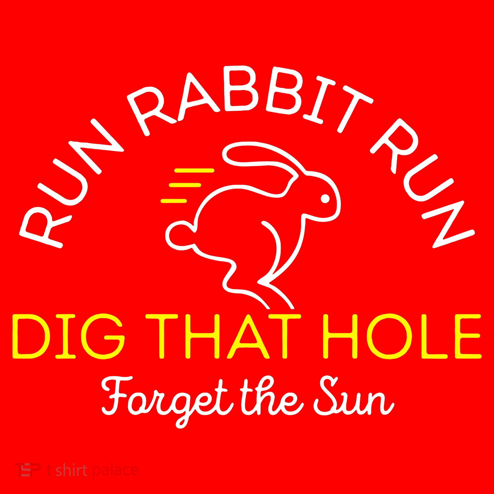 Run Rabbit Run Dig That Hole Santa Hat
