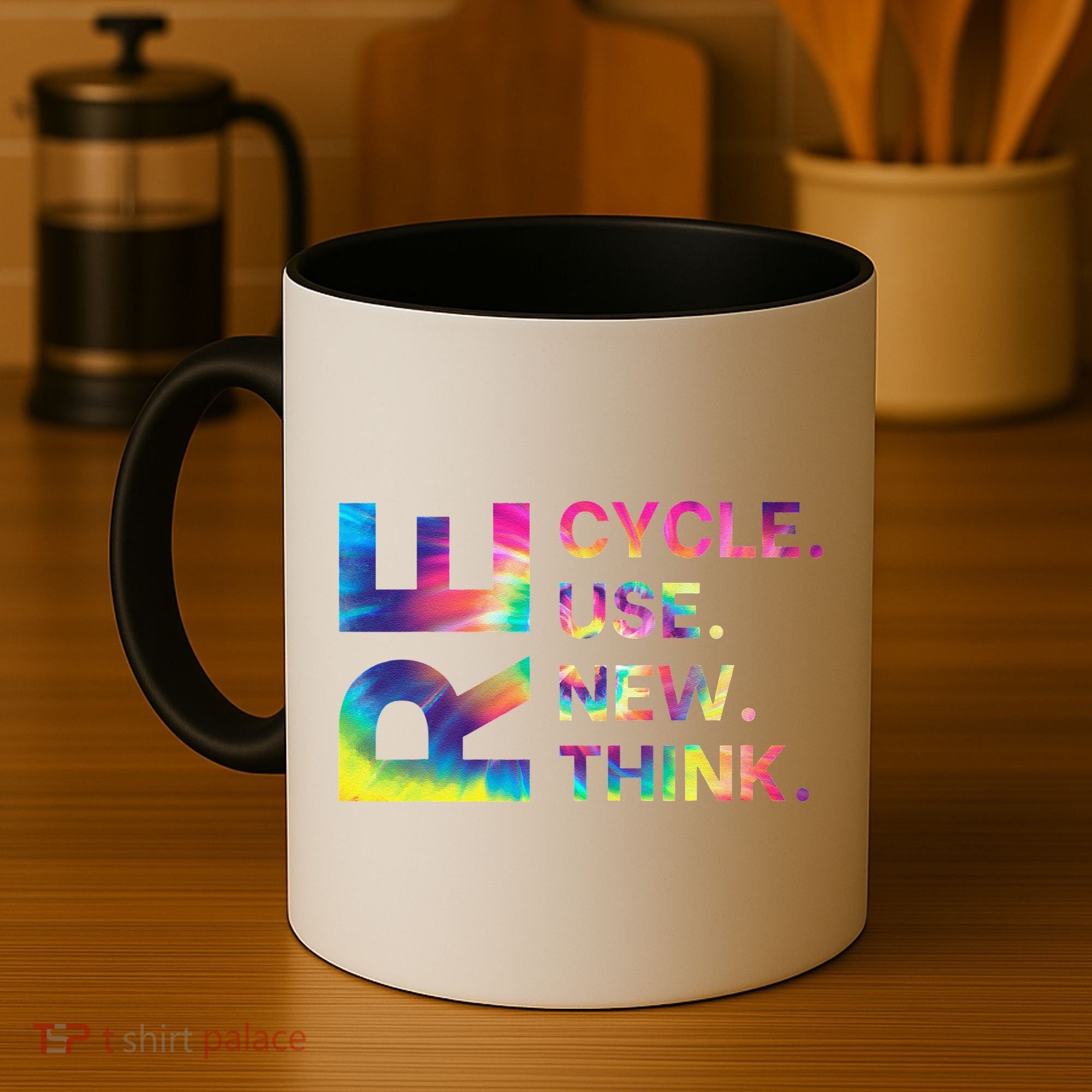 Recycle Reuse Renew Rethink Earth Day Environmental Activism Gift Coffee Mug