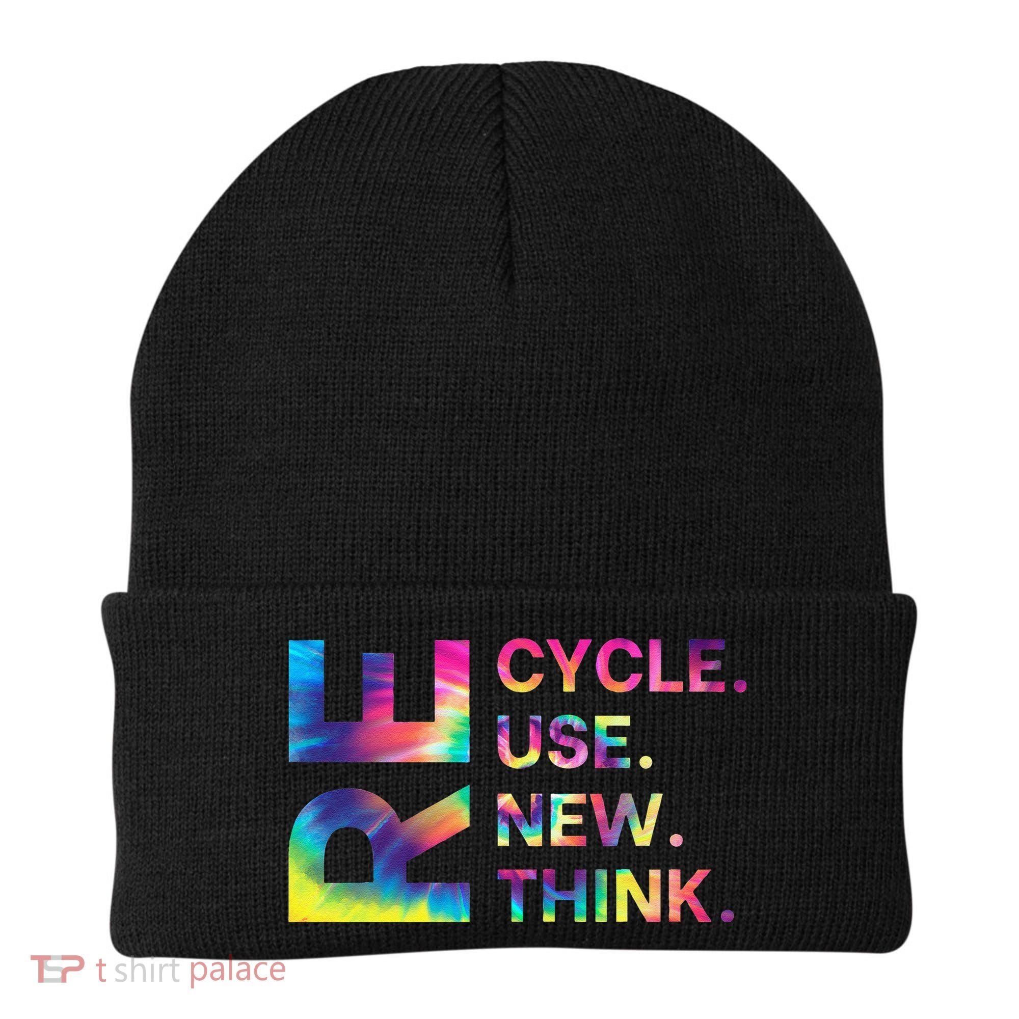 Recycle Reuse Renew Rethink Earth Day Environmental Activism Gift Beanie