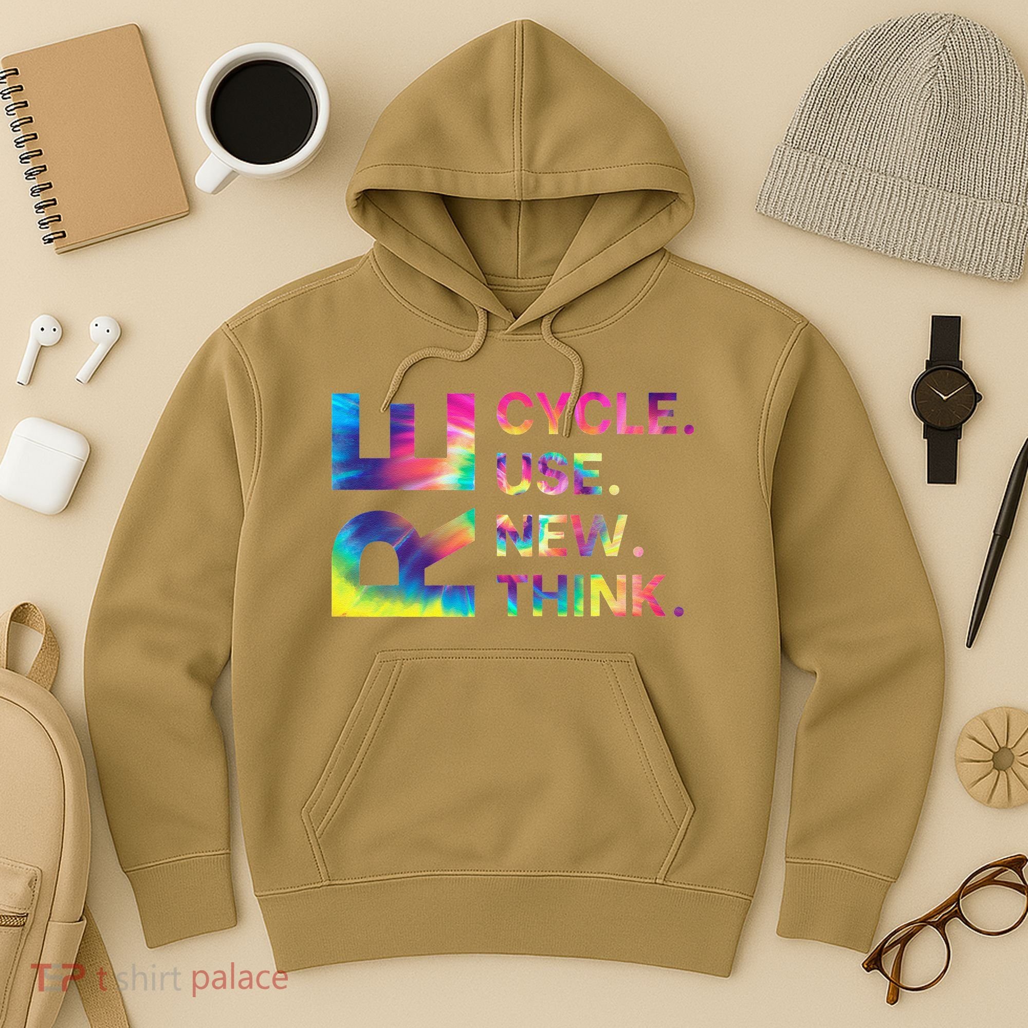 Recycle Reuse Renew Rethink Earth Day Environmental Activism Gift Hoodie