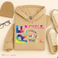 Recycle Reuse Renew Rethink Earth Day Environmental Activism Gift Hoodie thumb 4