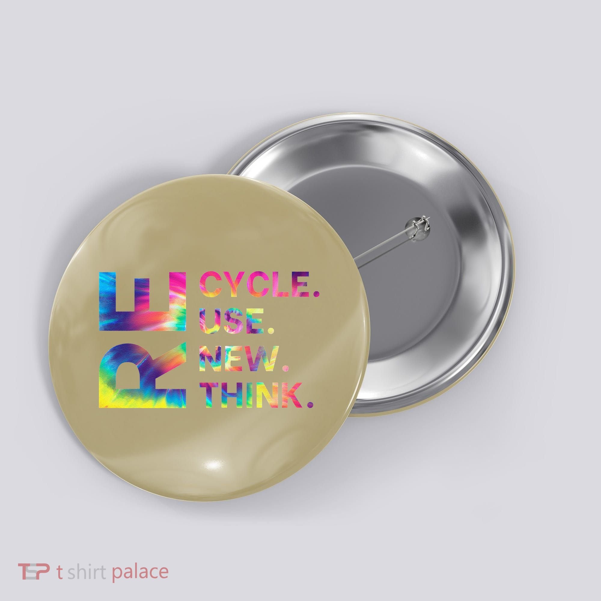 Recycle Reuse Renew Rethink Earth Day Environmental Activism Gift Button