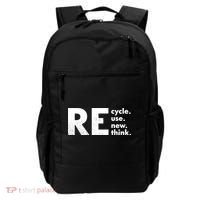Recycle Reuse Renew Rethink Crisis Environmental Activism Backpack thumb 0