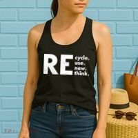 Recycle Reuse Renew Rethink Crisis Environmental Activism Women's Tank Top thumb 2