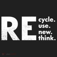 Recycle Reuse Renew Rethink Crisis Environmental Activism Golf Towel thumb 3