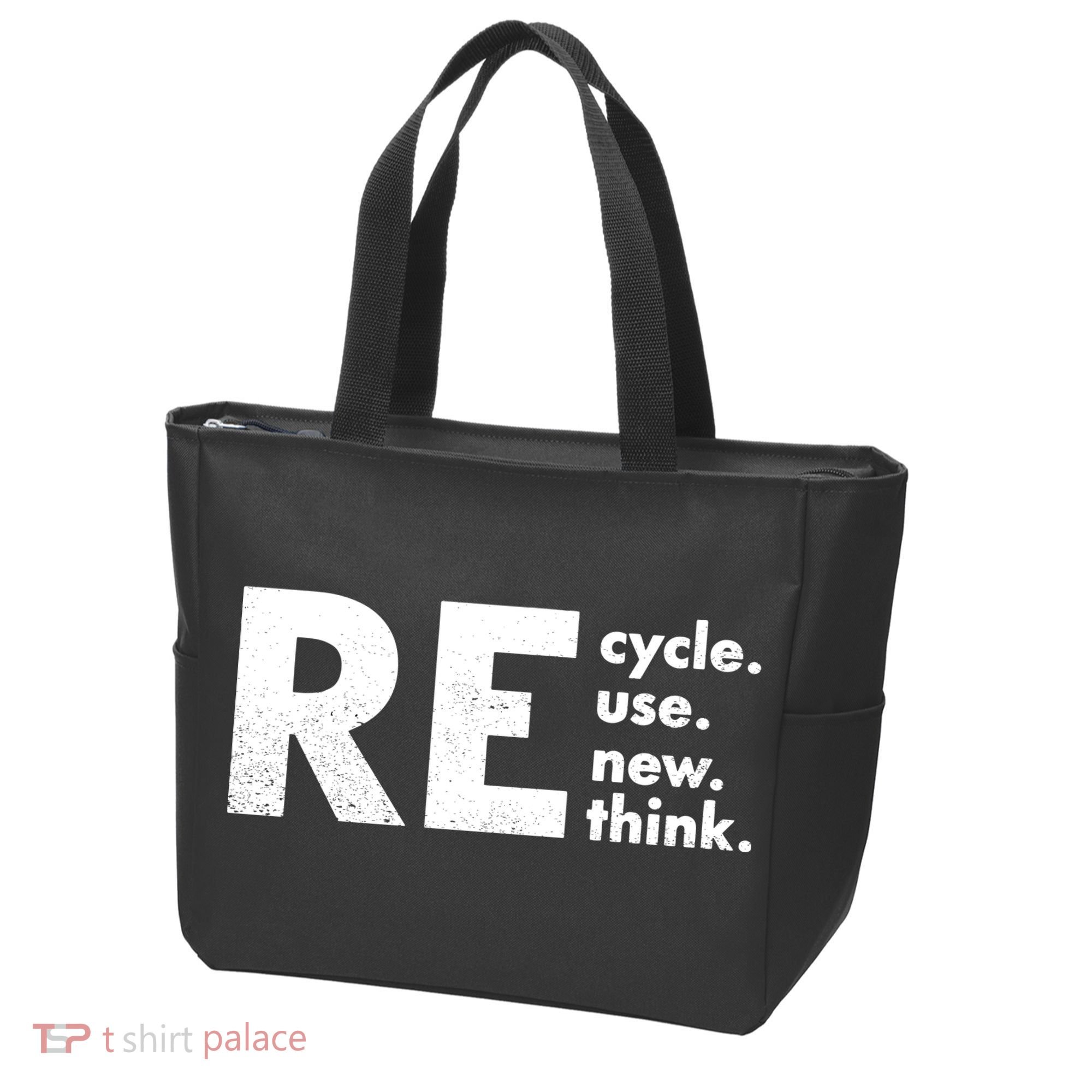 Recycle Reuse Renew Rethink Crisis Environmental Activism Tote Bag