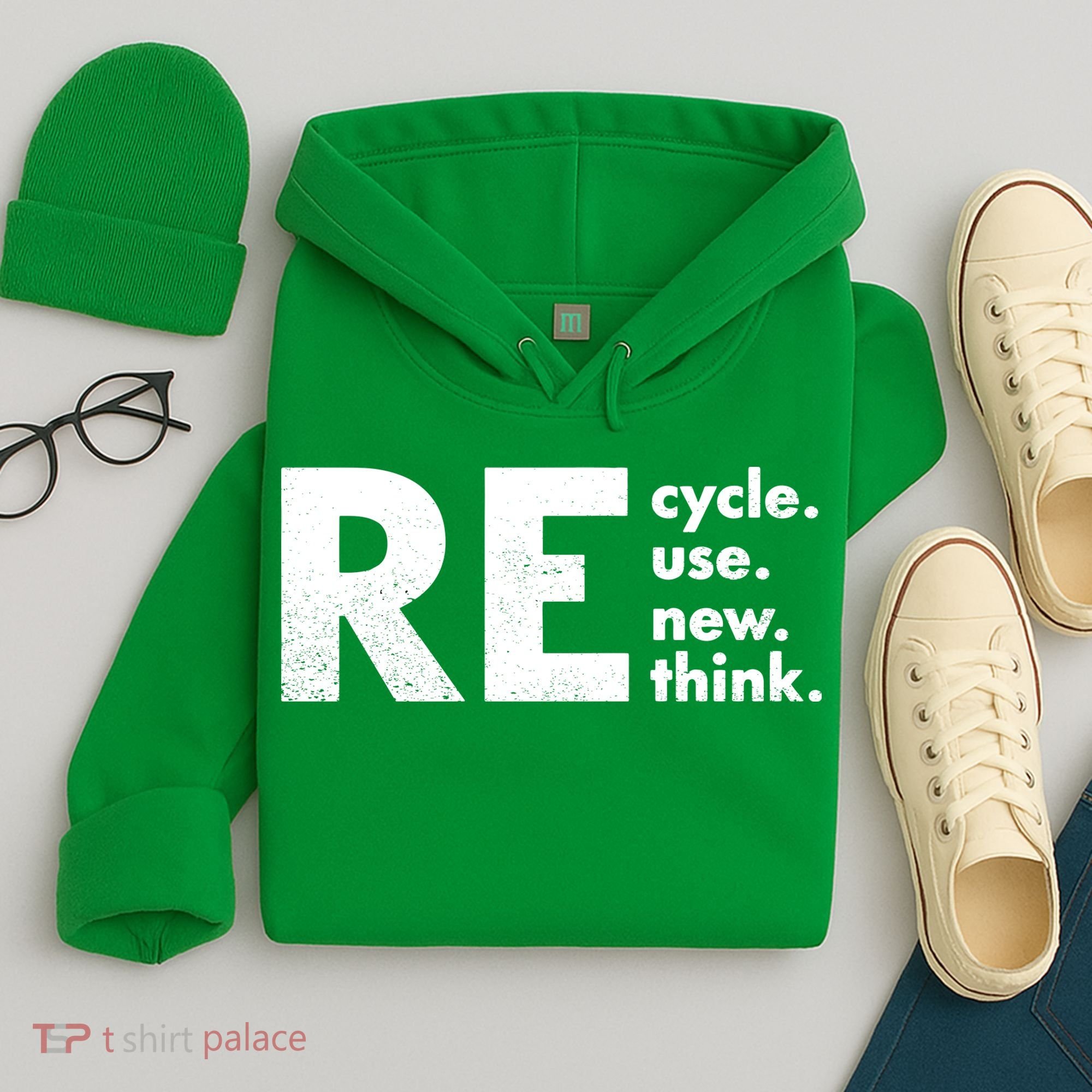 Recycle Reuse Renew Rethink Crisis Environmental Activism Hoodie