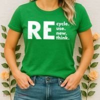 Recycle Reuse Renew Rethink Crisis Environmental Activism Women's T-Shirt thumb 2