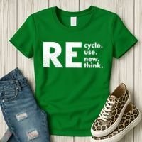 Recycle Reuse Renew Rethink Crisis Environmental Activism Women's T-Shirt thumb 3