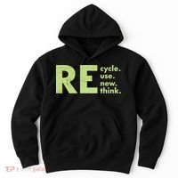 Recycle Reuse Renew Rethink Crisis Activism Hoodie thumb 0