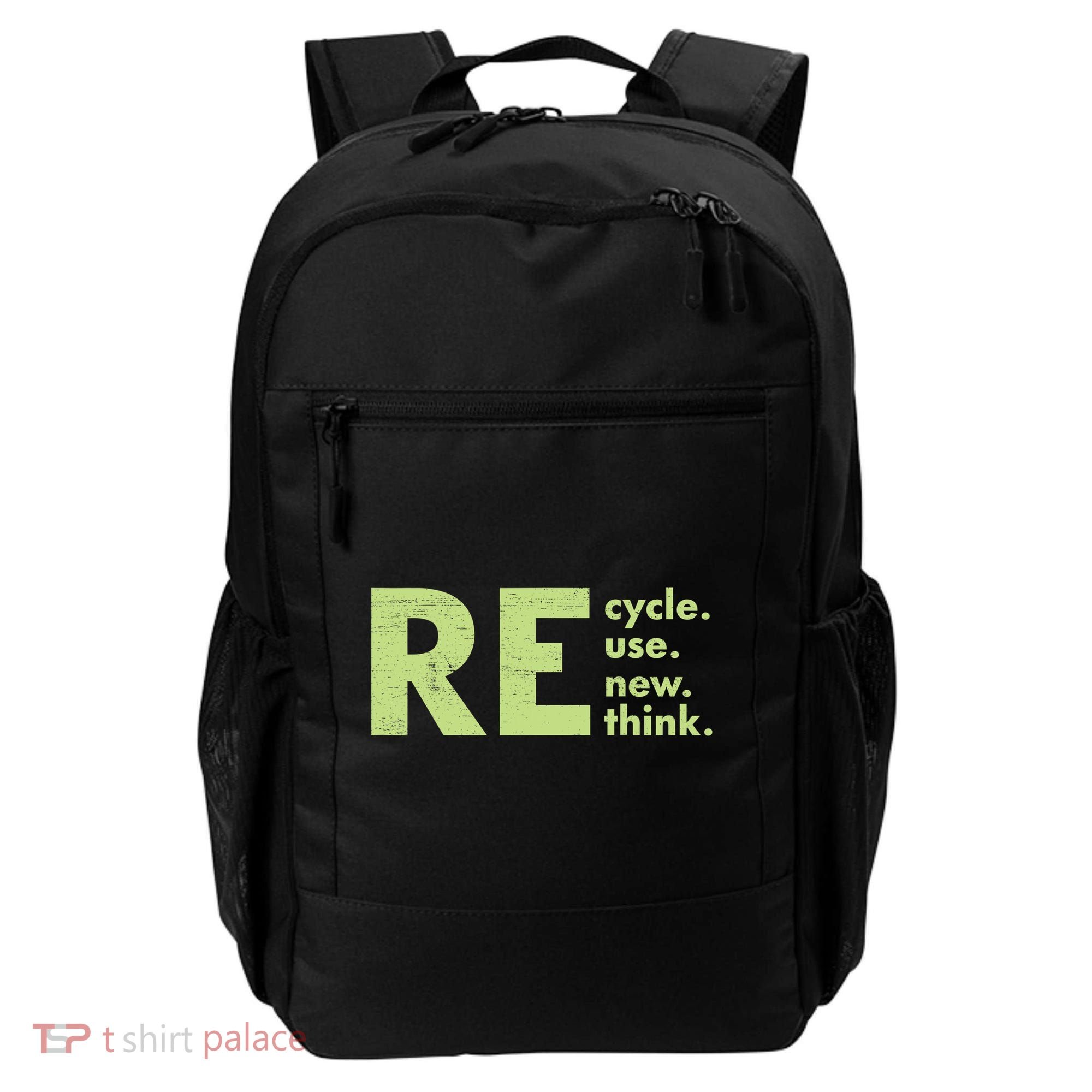 Recycle Reuse Renew Rethink Crisis Activism Backpack