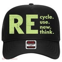 Recycle Reuse Renew Rethink Crisis Activism Hat thumb 0