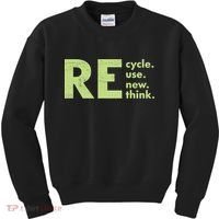 Recycle Reuse Renew Rethink Crisis Activism Kids Sweatshirt thumb 0