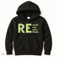Recycle Reuse Renew Rethink Crisis Activism Kids Hoodie thumb 0