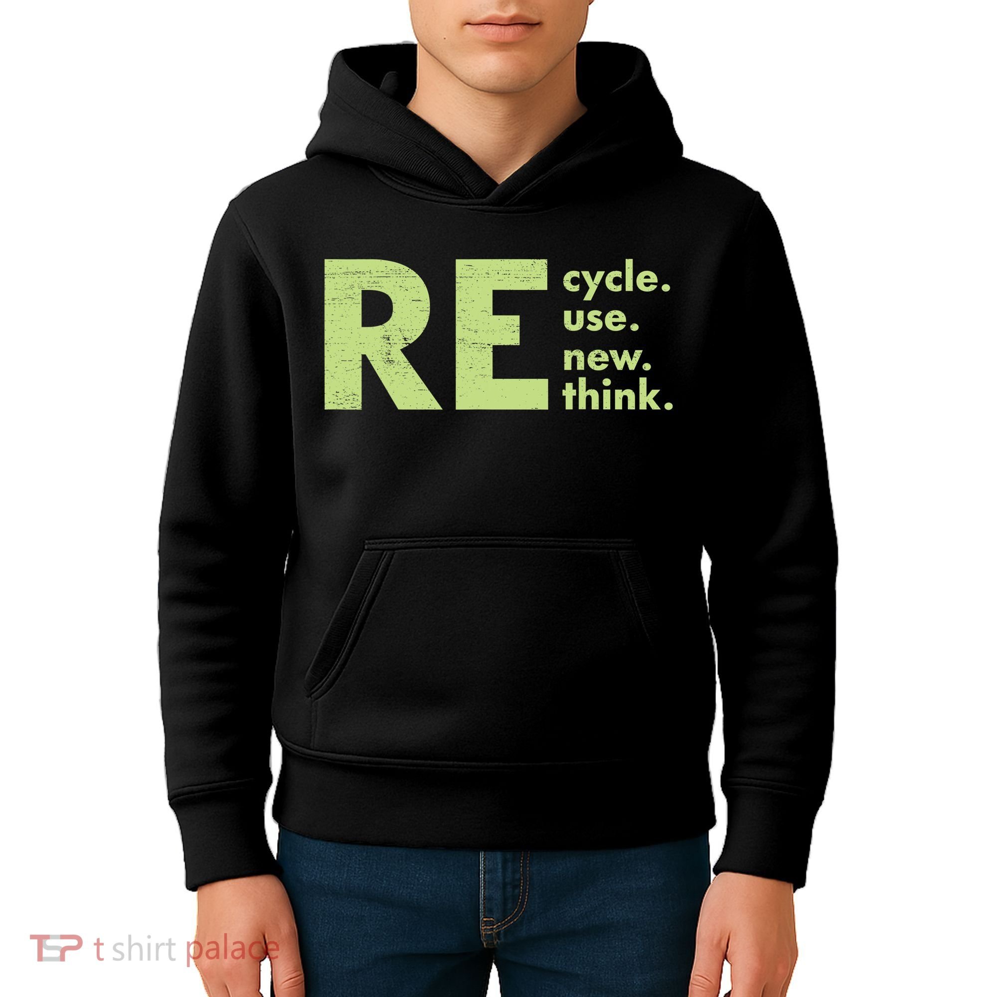 Recycle Reuse Renew Rethink Crisis Activism Kids Hoodie