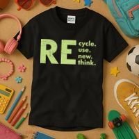 Recycle Reuse Renew Rethink Crisis Activism Kids T-Shirt thumb 3