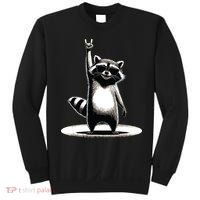 Retro Raccoon Rock Music Gift Funny Raccoon Sweatshirt thumb 0