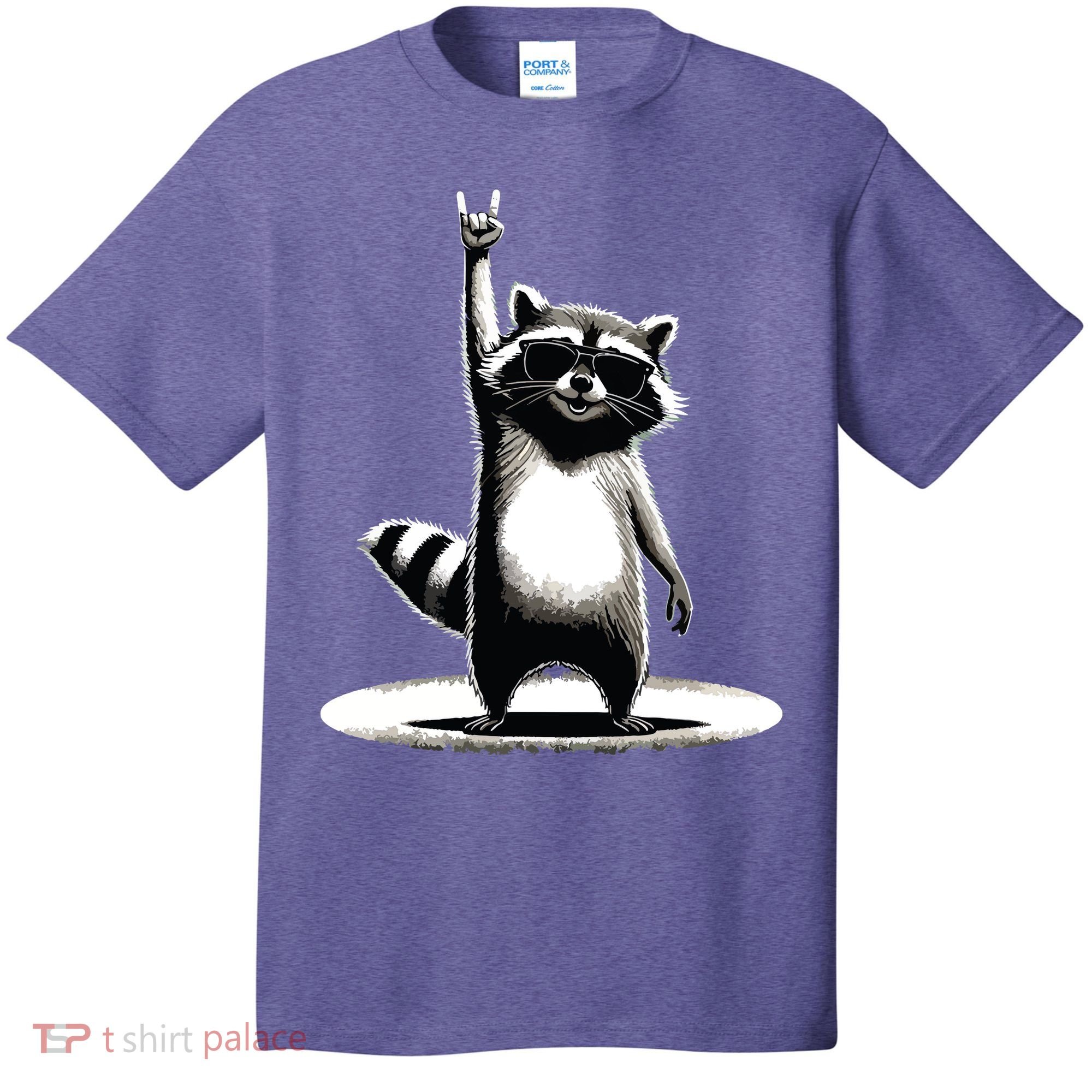 Retro Raccoon Rock Music Gift Funny Raccoon T-Shirt